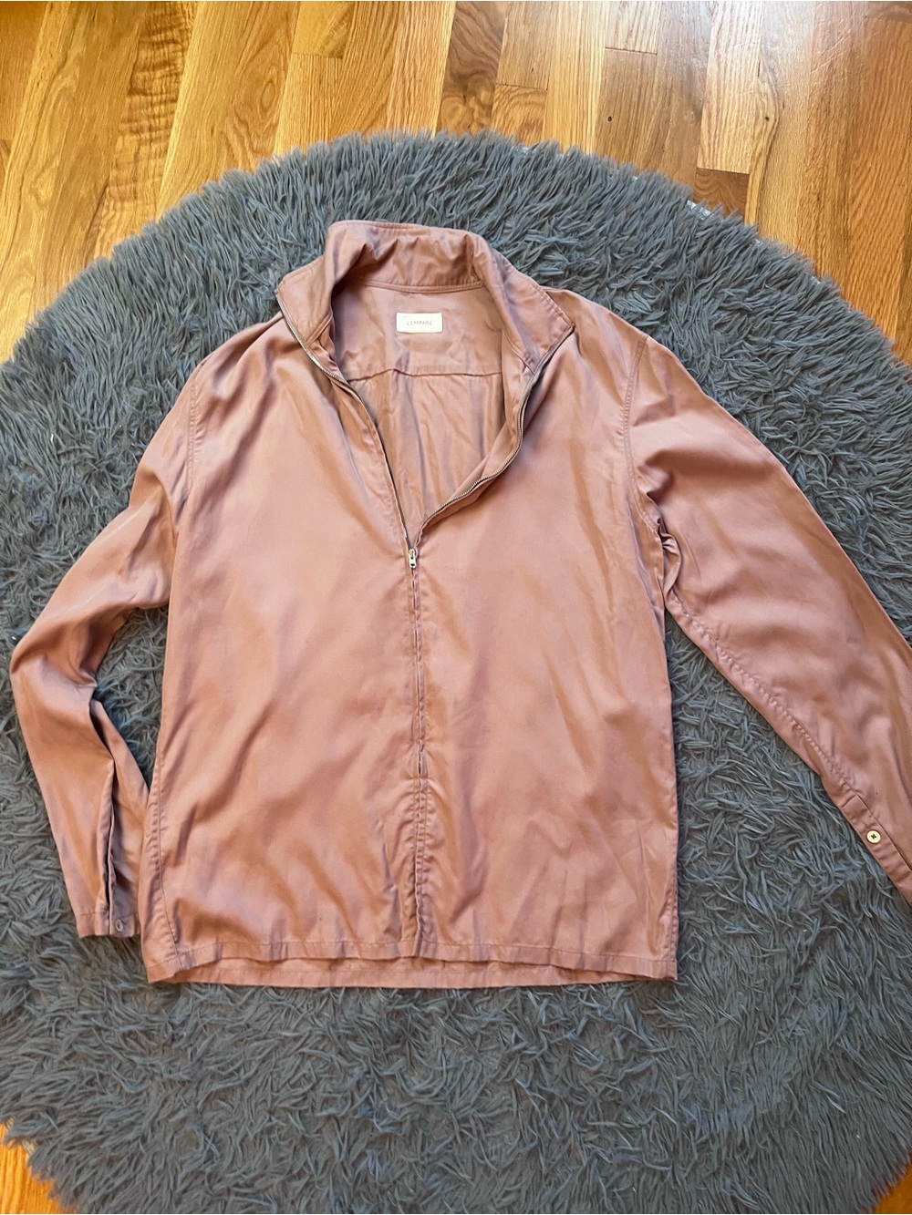 Lemaire Light Mauve Pink Zipped Shirt Size M